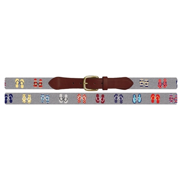 Flip Flops Needlepoint Belt