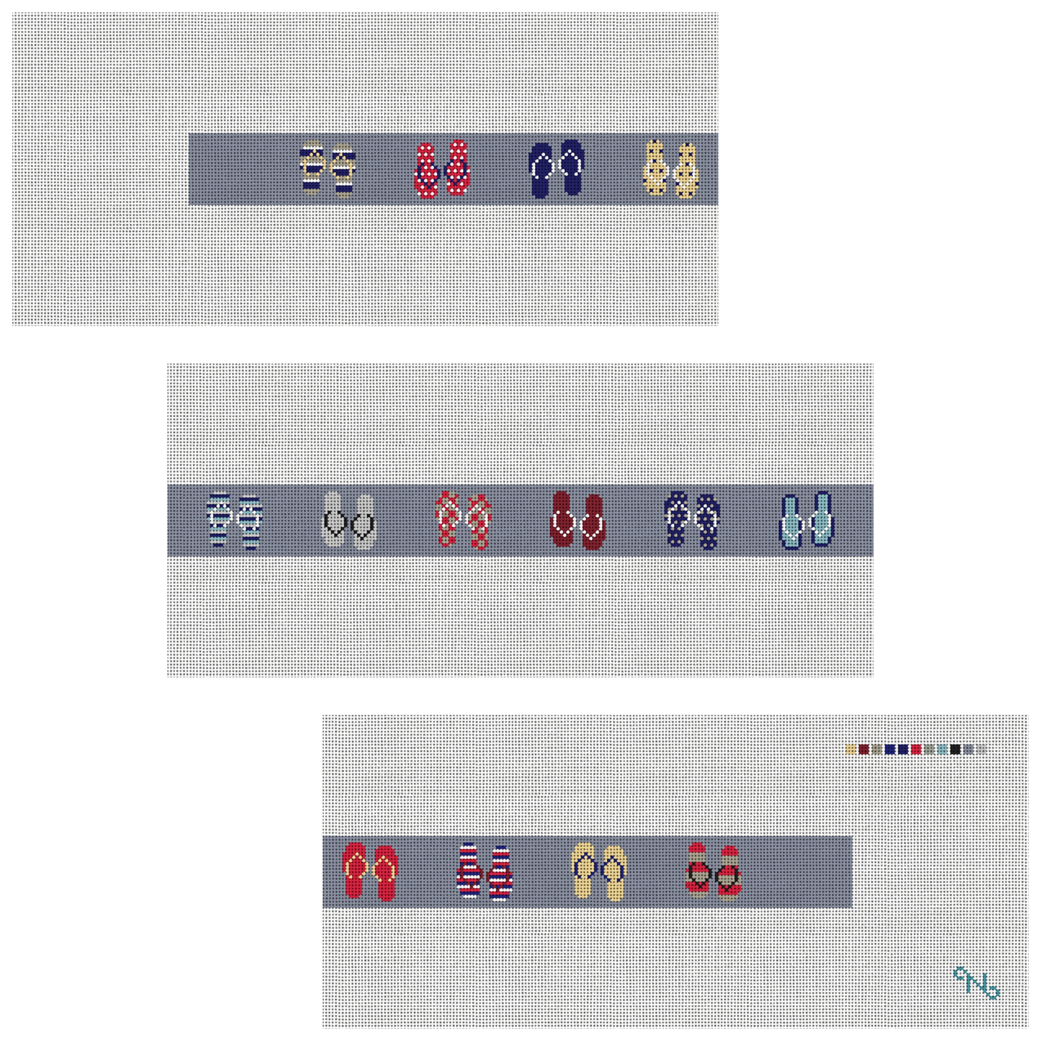 Flip Flops Needlepoint Belt Kit