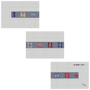 Flip Flops Needlepoint Dog Collar Kit