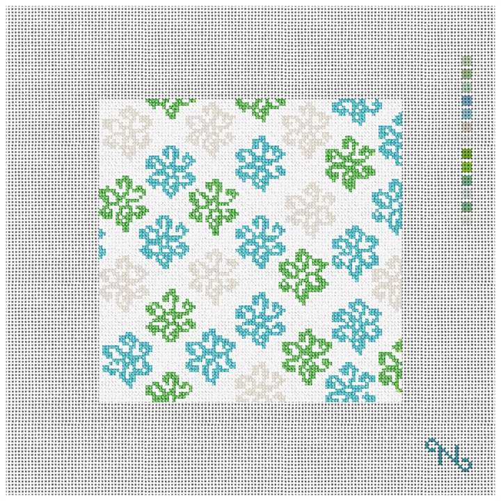 Floating Flower Ring Bearer Pillow Kit Stitched Preview