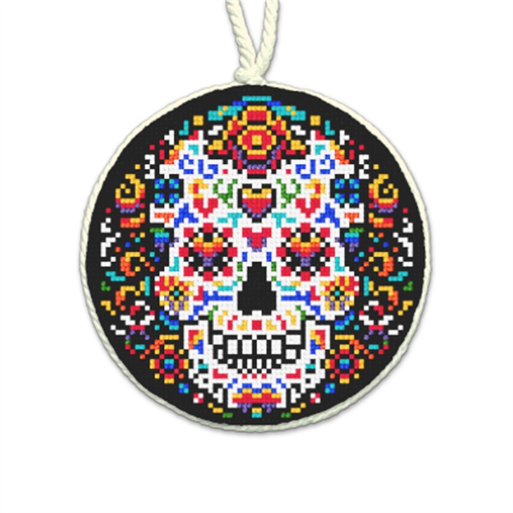 Floral Shadows Needlepoint Ornament