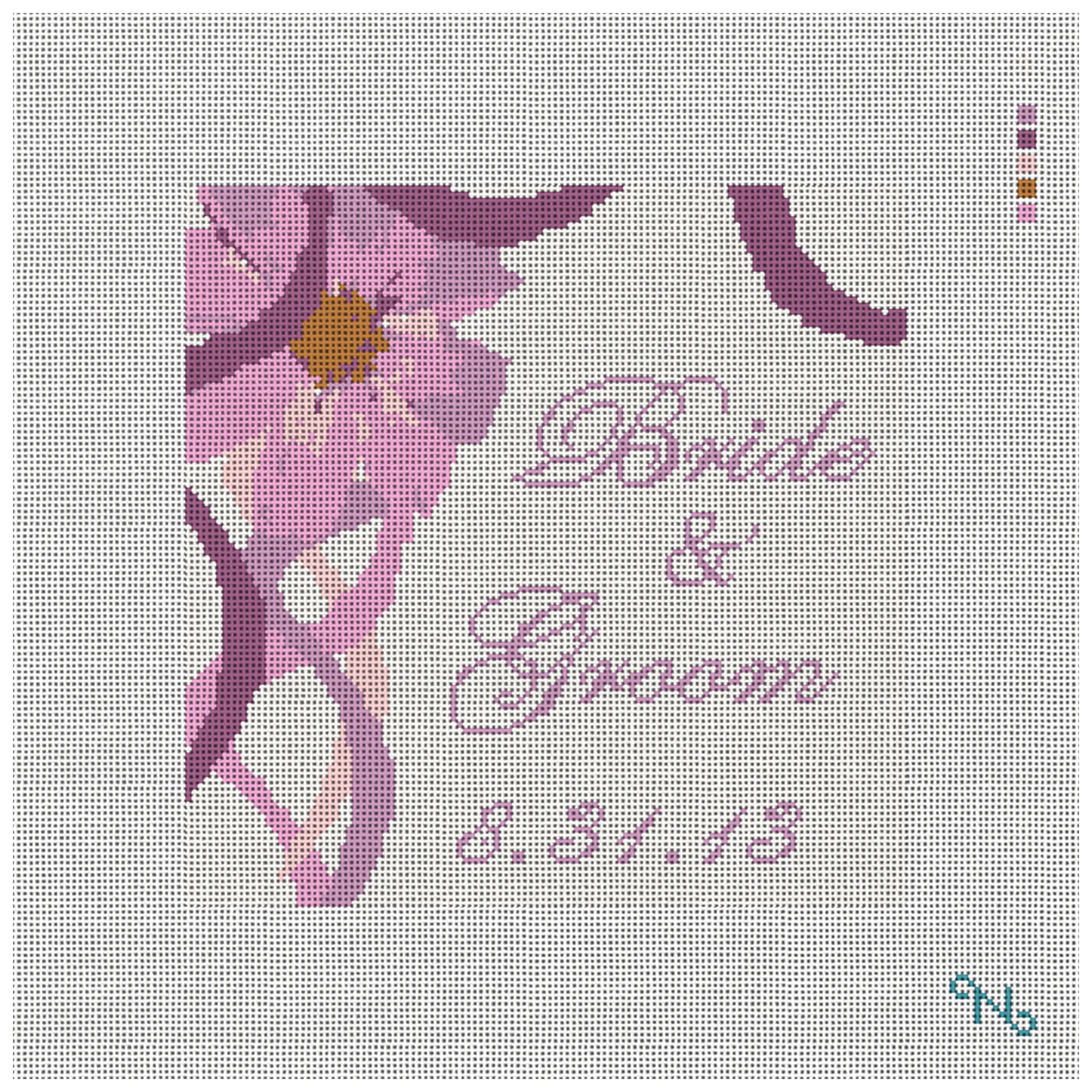 Florance Needlepoint Ring Bearer Pillow Kit