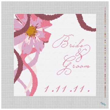 Florance Ring Bearer Needlepoint Kit Stitched Preview