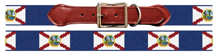 Florida Flag Needlepoint Dog Collar