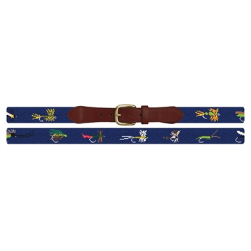 Fly Fishing Needlepoint Belt