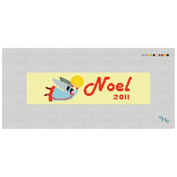 Flying Angle Ornament Needlepoint Kit Stitched Preview