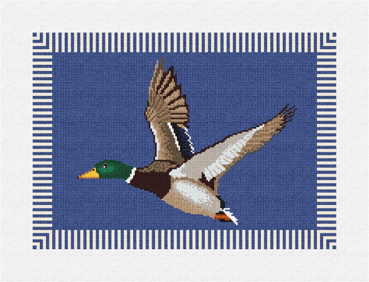 Flying Mallard Needlepoint Pillow Kit