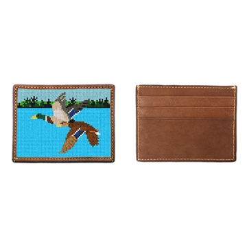 Flying Mallards Needlepoint Card Wallet