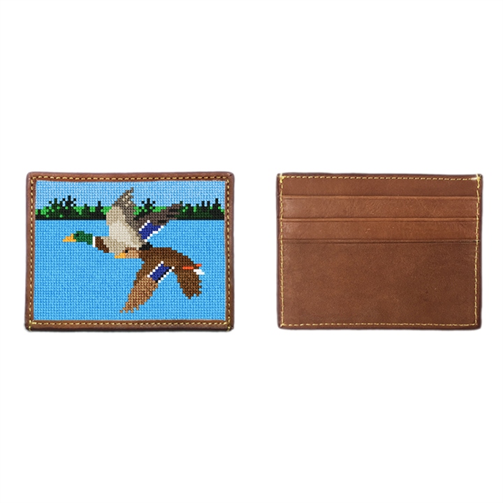 Flying Mallards Needlepoint Card Wallet