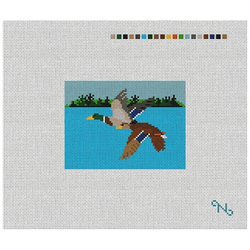 Flying Mallards Needlepoint Card Wallet Kit