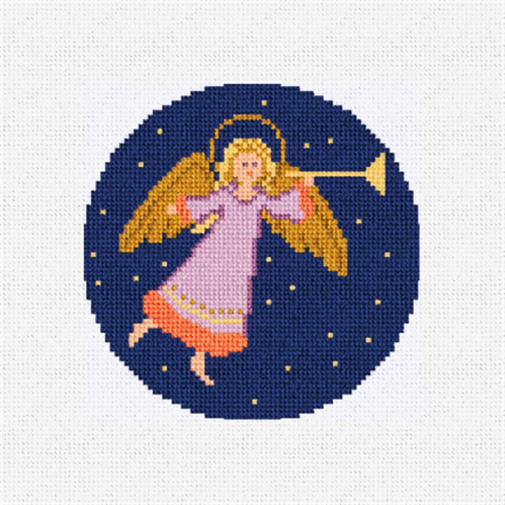 Folk Art Grace Angel Needlepoint Ornament Kit