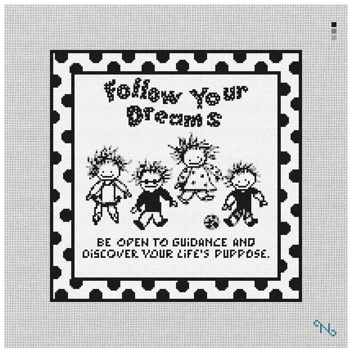 Follow Your Dreams Kit Stitched Preview