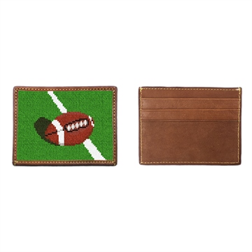 Football Needlepoint Card Wallet
