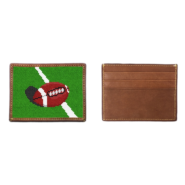 Football Needlepoint Card Wallet