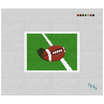 Football Needlepoint Card Wallet Kit Stitched Preview