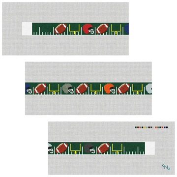 Football Needlepoint Kit Stitched Preview