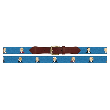 Founding Fathers Needlepoint Belt