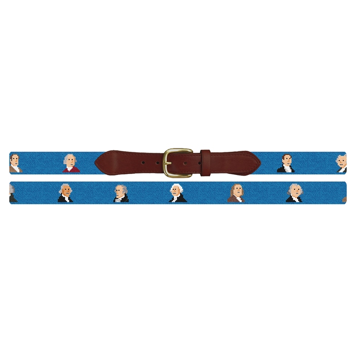 Founding Fathers Needlepoint Belt