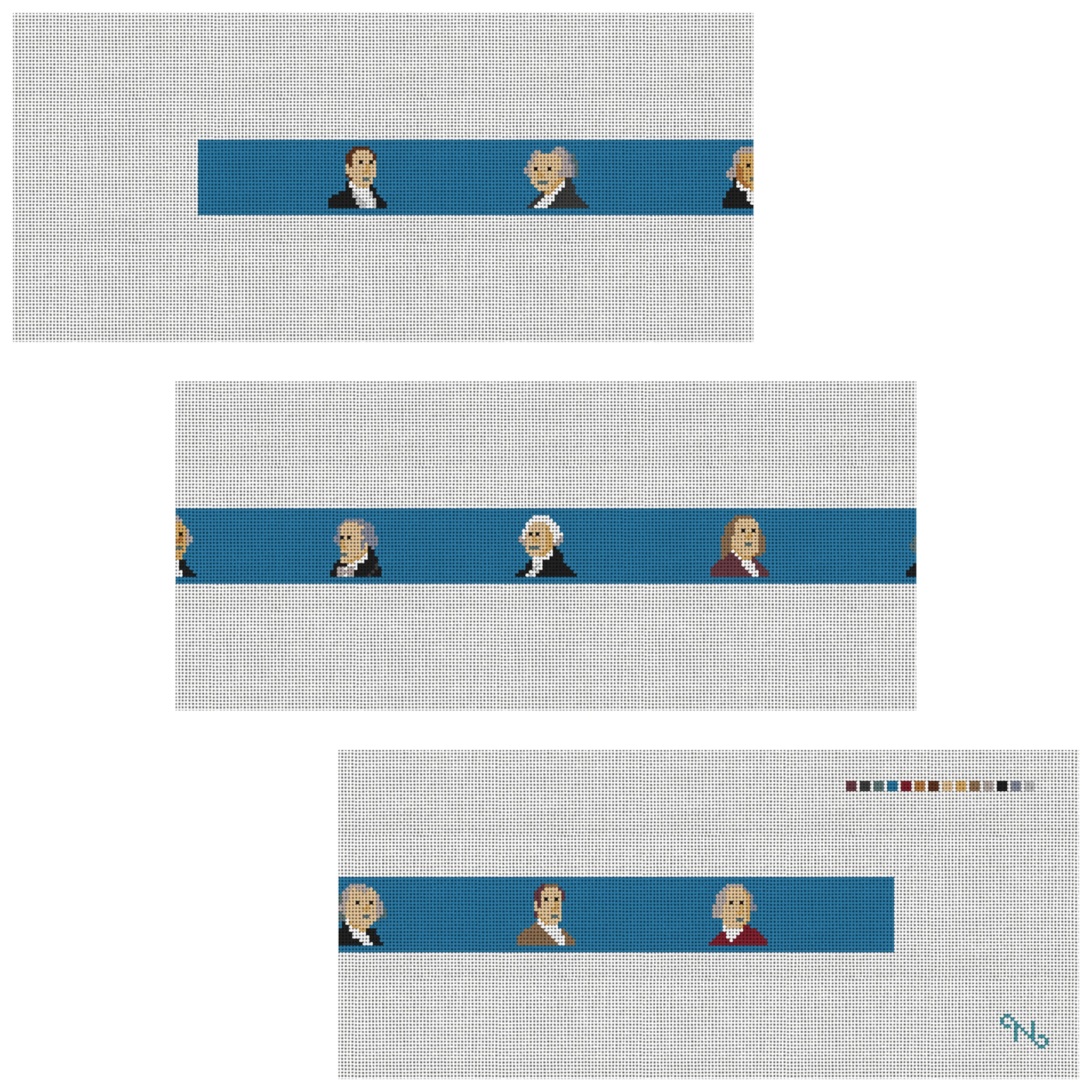 Founding Fathers Needlepoint Belt Kit