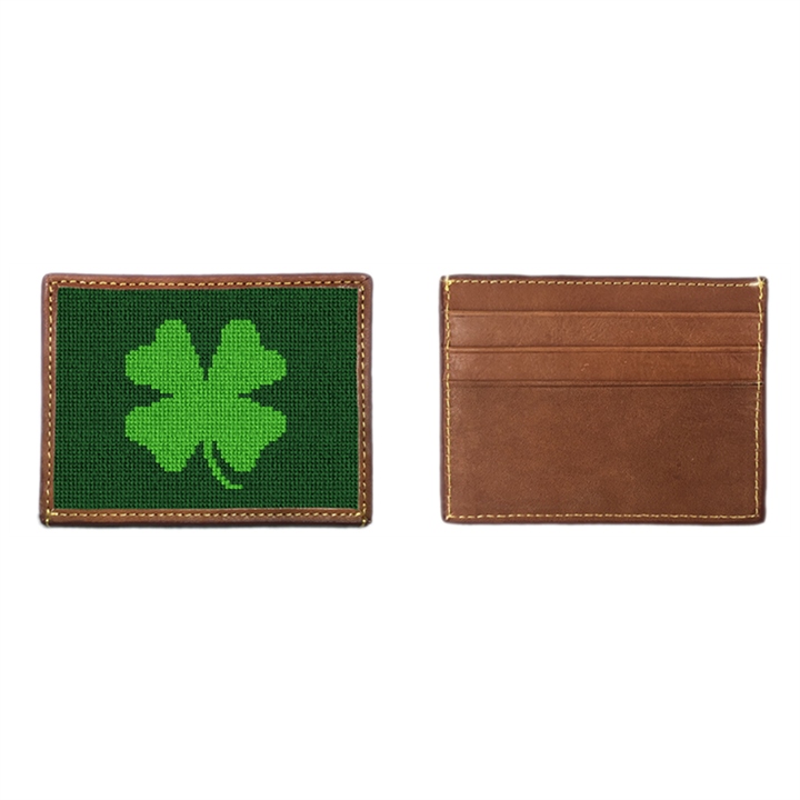 Four Leaf Clover Needlepoint Card Wallet