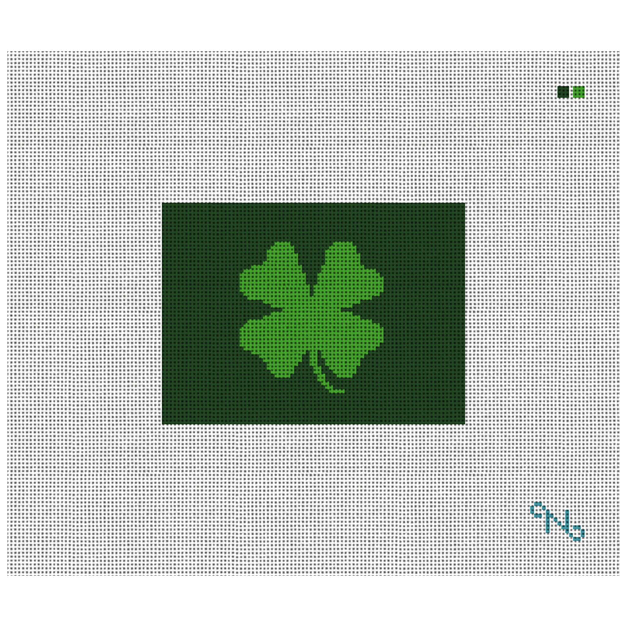 Four Leaf Clover Needlepoint Card Wallet Kit