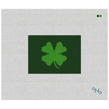 Four Leaf Clover Needlepoint Card Wallet Kit