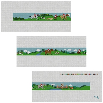 Fox Hunting Needlepoint Belt Kit