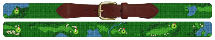 Fox Run Golf Course Needlepoint Belt