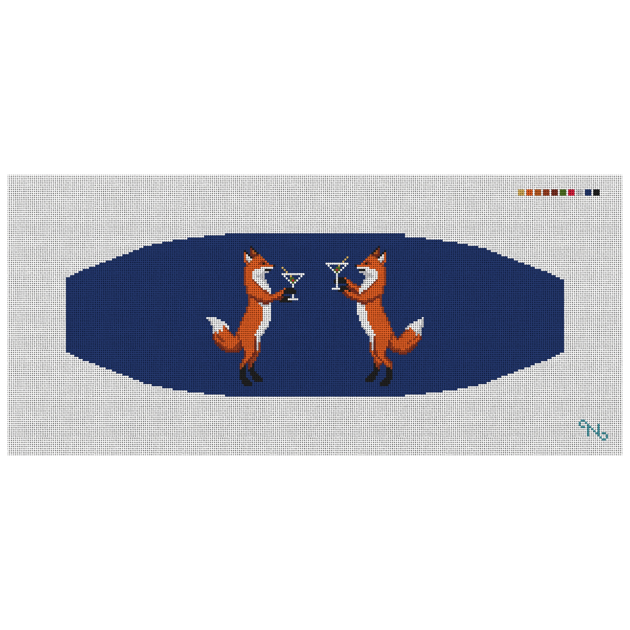 Fox Wedding Cummerbund Needlepoint Kit
