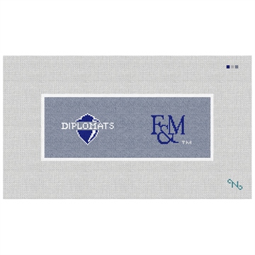 Franklin and Marshall Needlepoint Wallet Kit Stitched Preview