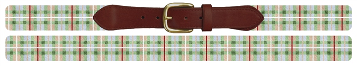 Fraser Hunting Tartan Needlepoint Belt