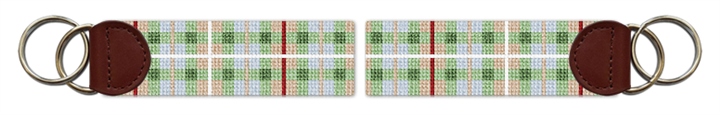 Fraser Hunting Tartan Needlepoint Key Fob