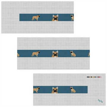 French Bulldog Needlepoint Belt Kit