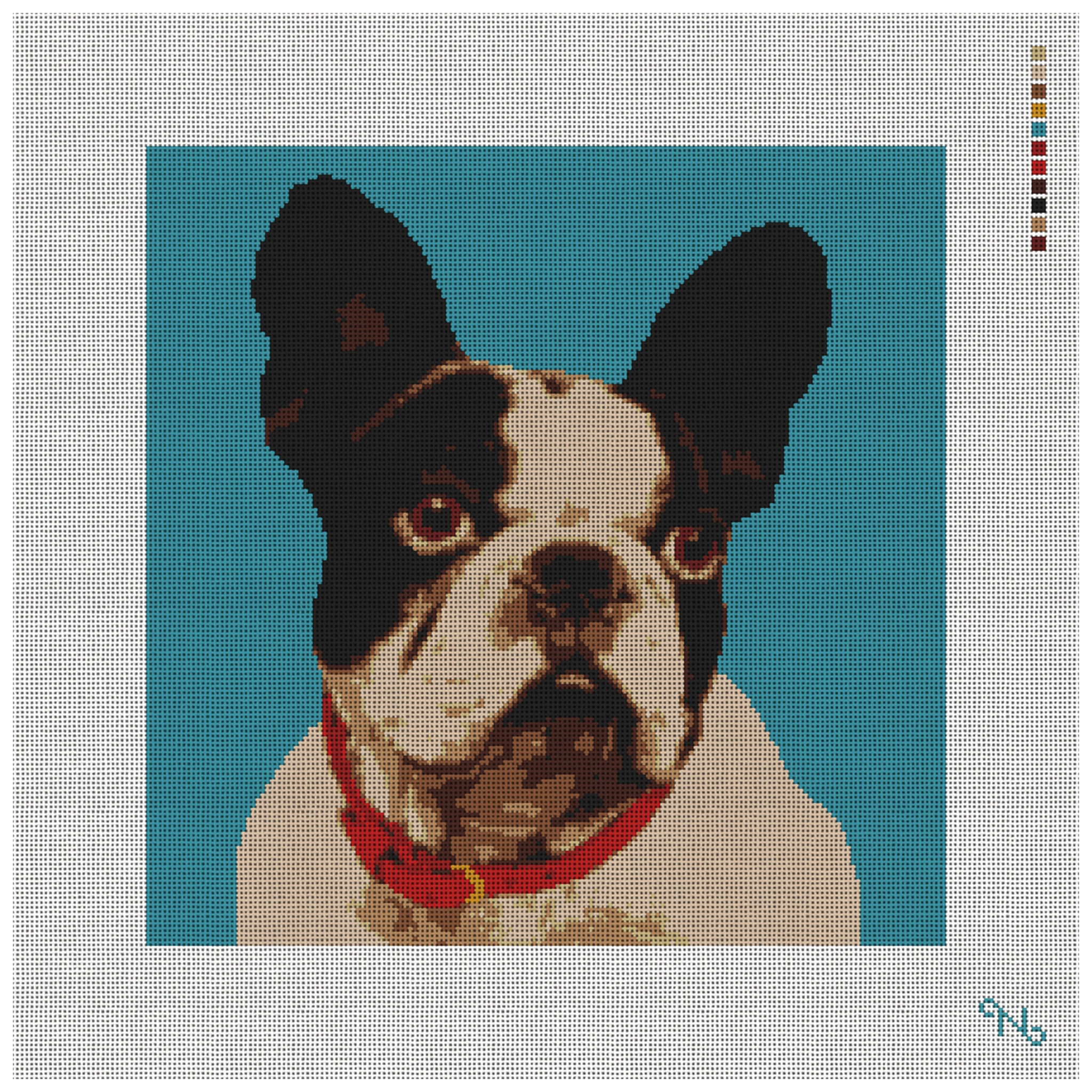 French Bulldog Needlepoint Kit