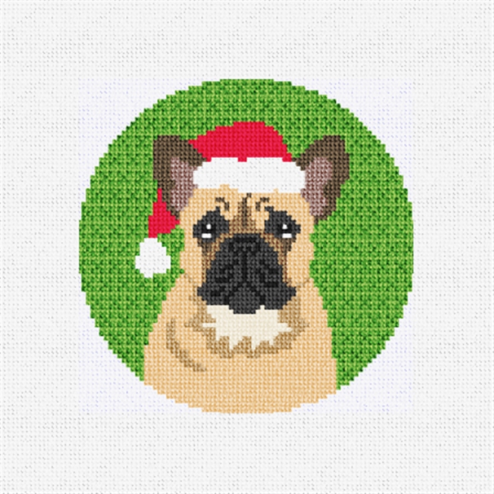 French Bulldog Needlepoint Ornament Kit