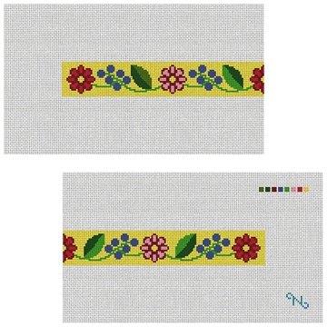 Fresh Floral Needlepoint Dog Collar Kit