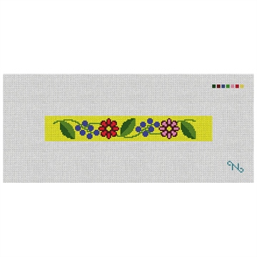 Fresh Floral Needlepoint Key Fob Kit