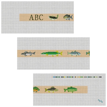 Freshwater Fishing Needlepoint Belt Kit