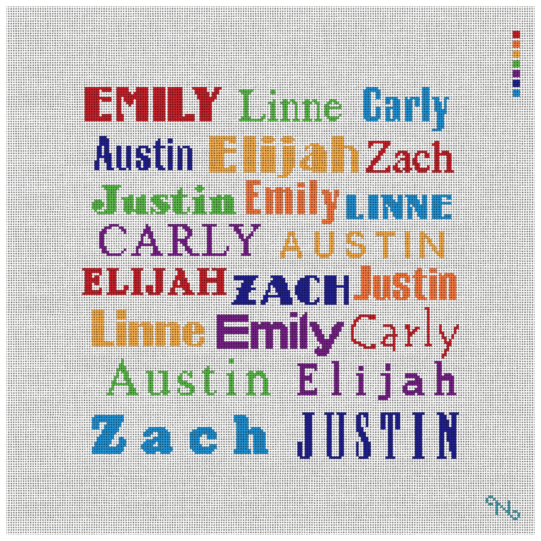 Fun Kids Name Needlepoint Pillow Kit