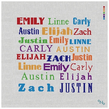 Fun Kids Name Needlepoint Pillow Kit