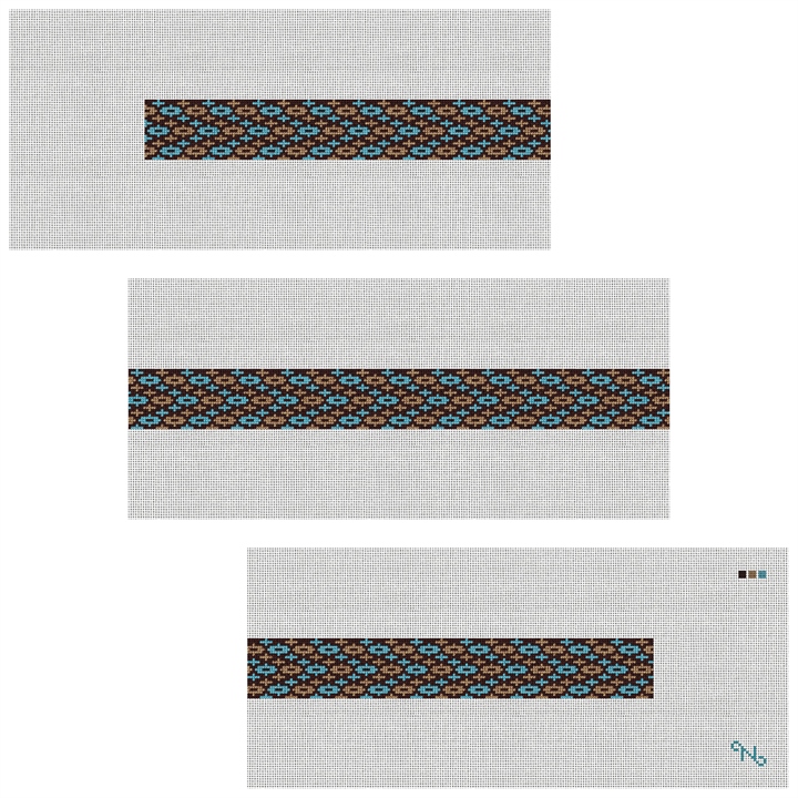 Gaea Needlepoint Belt Kit Stitched Preview