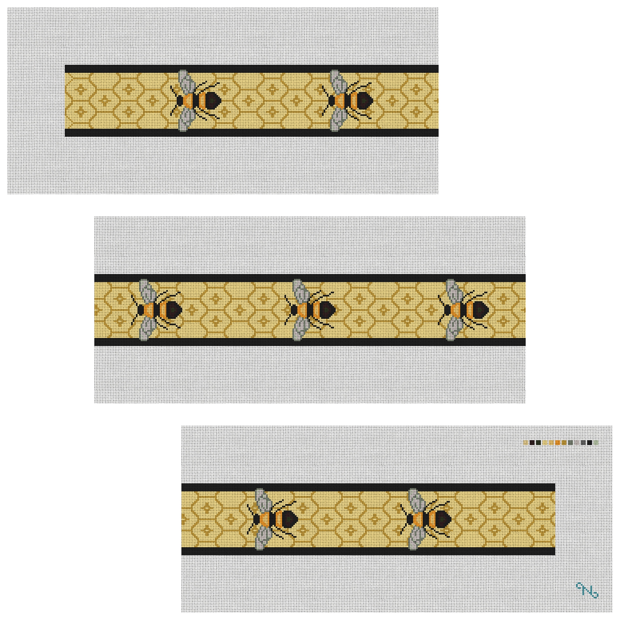 Garden Bee Purse Guitar Strap Needlepoint Kit