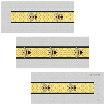 Garden Bee Purse Guitar Strap Needlepoint Kit Stitched Preview