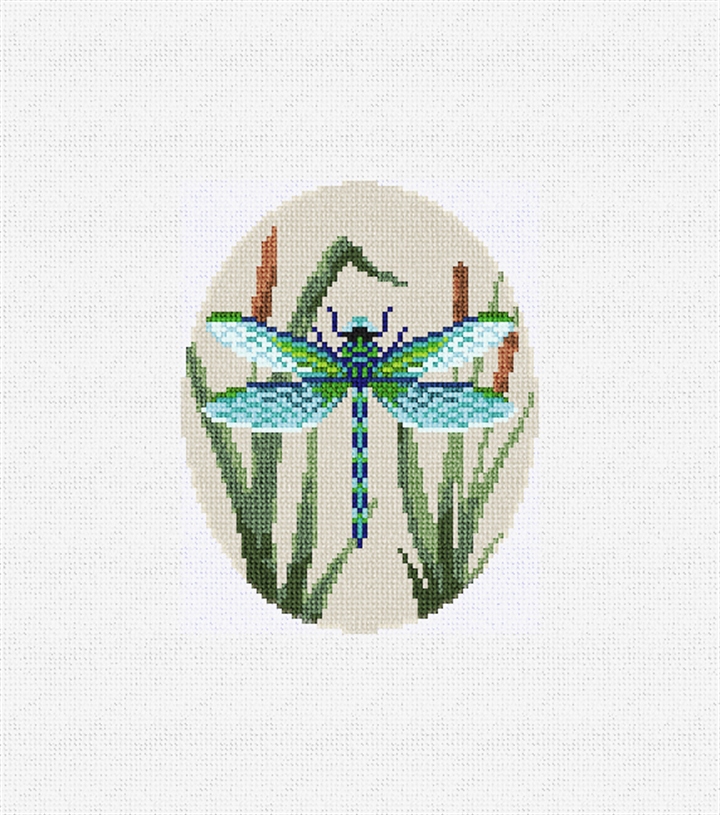 Garden Cattails Needlepoint Ornament Kit