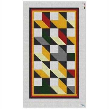 Geometric Mosaic Rug Needlepoint Kit