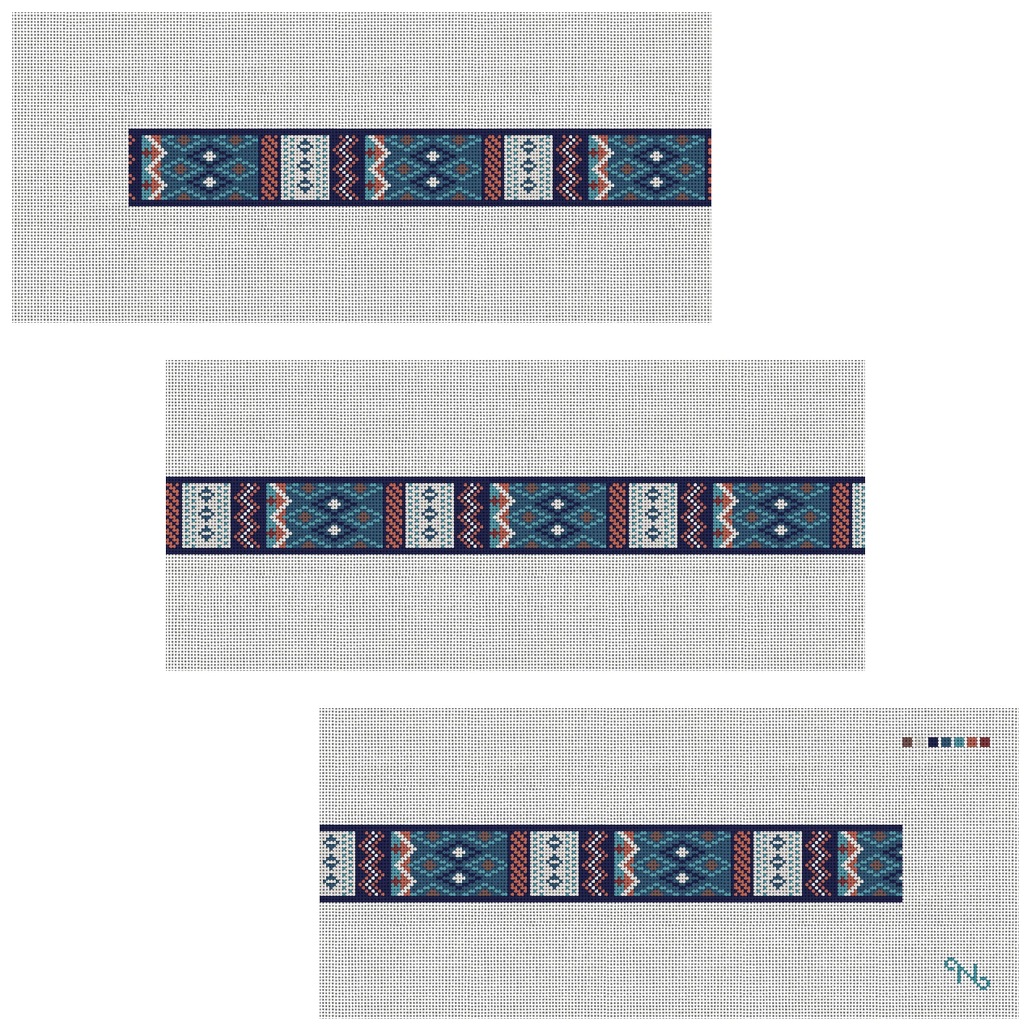 Geometric Needlepoint Belt Kit