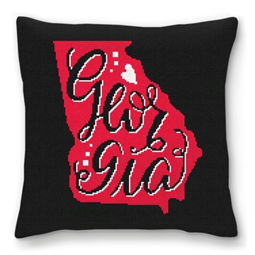 Georgia Needlepoint Pillow