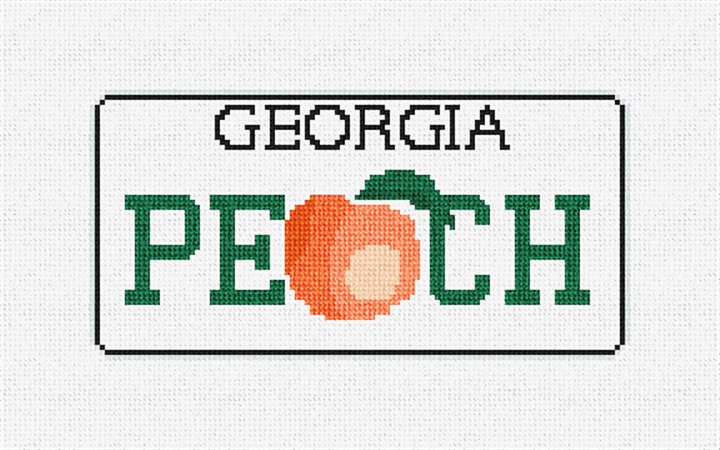 Georgia Vanity Plate Needlepoint Ornament Kit