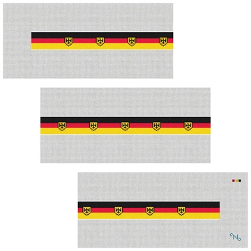 German Flag Needlepoint Belt Kit Stitched Preview