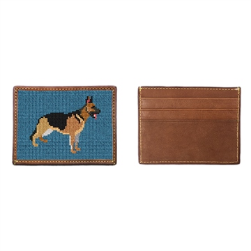 German Shepherd Needlepoint Card Wallet